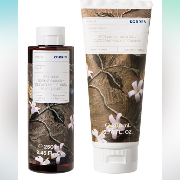New KORRES Jasmine Shower Gel 250 ml & Body Milk 200 ml Floral Jasmine - Picture 1 of 7